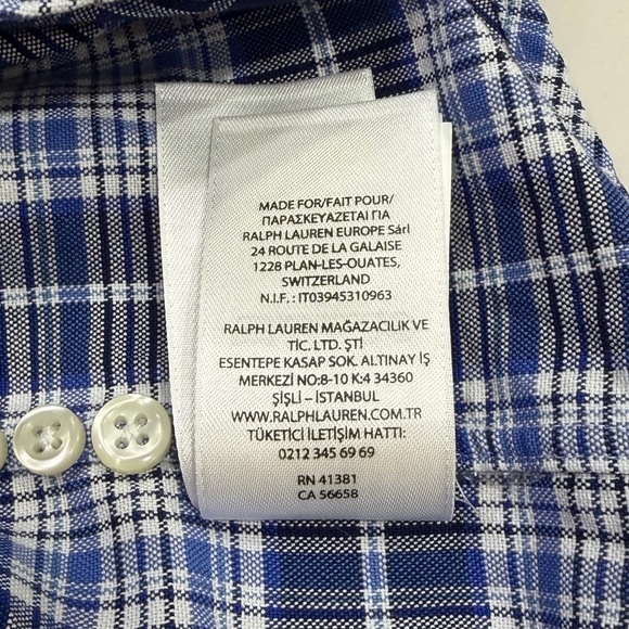 Ralph Lauren Men’s Oxford Plaid Button Down Shirt - Picture 10 of 10